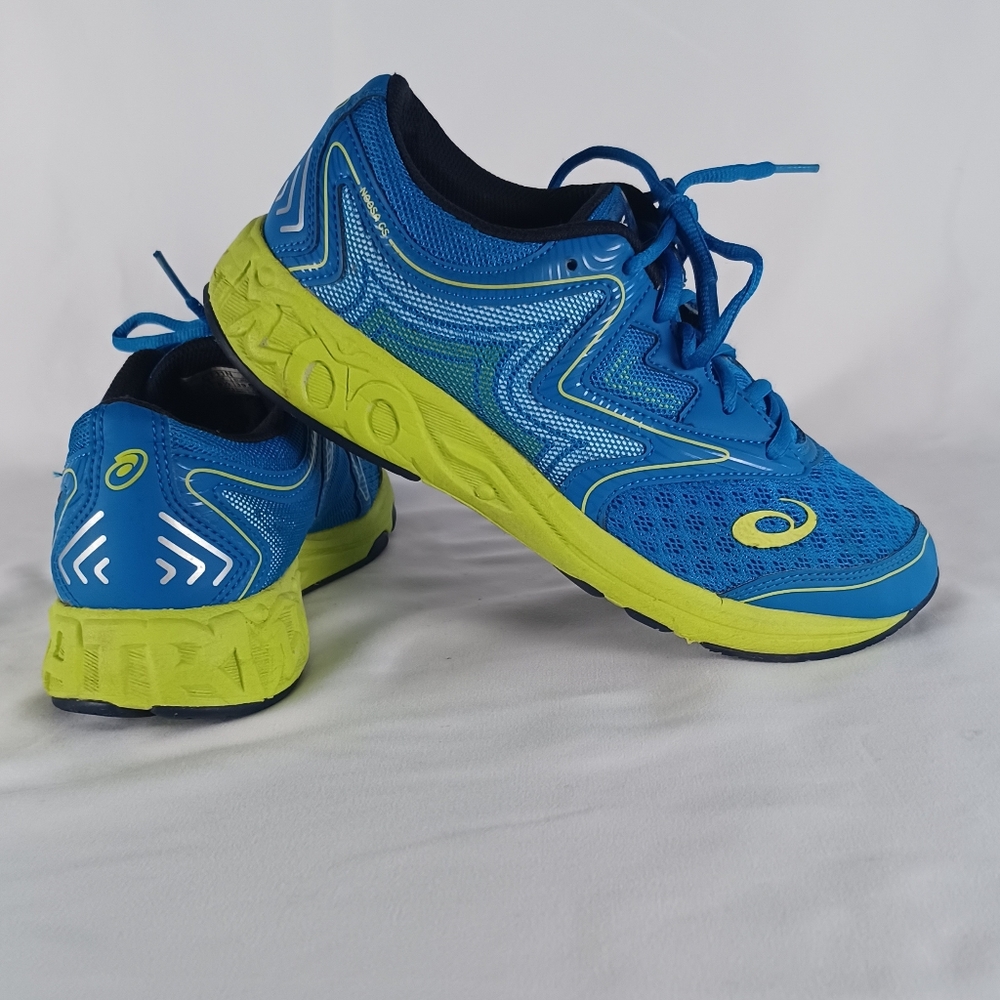 Asics Mesh Blue and Green Shoes Size U.S 6.5
